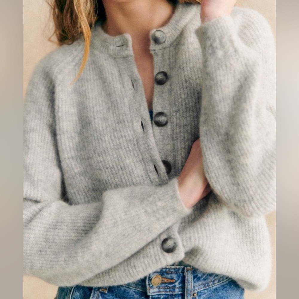 Sézane Gray Othello Cardigan